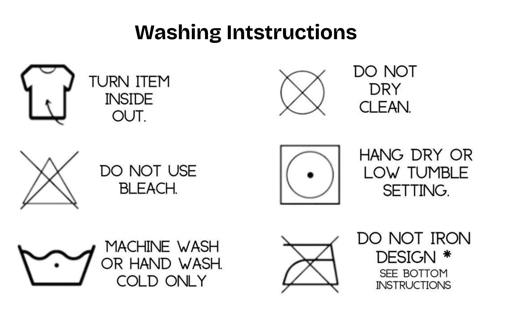 Washing Intstructions